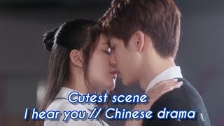 Morning kiss scene 👩‍❤️‍💋‍👨😙 Cutest couples  I hear you Chinese drama  korean Hindi mix songs ✨ [upl. by Janeen]