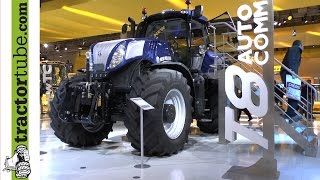 Agritechnica 2013 New Holland zeigt den neuen T8420 mit 420 PS [upl. by Nonnag]