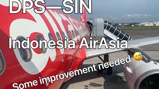 TRIPREPORT  Bali—Singapore  Indonesia AirAsia  Some improvement needed 😅 [upl. by Adnesor]