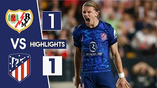 Rayo Vallecano vs Atletico Madrid 11 Extended Highlights amp All Goals [upl. by Rosalee]