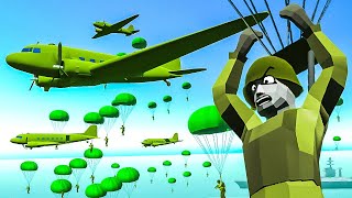 Biggest WW2 PARATROOPERS INVASION Ever Made in Ravenfield [upl. by Arihk]