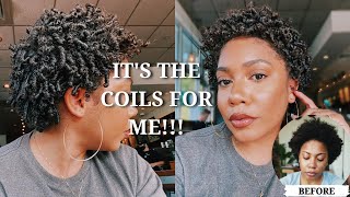 Coils On Natural Hair  SUPER SHINY amp DEFINED  Faceovermatter [upl. by Paton109]