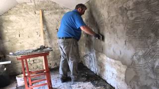 Lime plastering  1820s Georgian house  Dundalk Ireland [upl. by Cthrine]