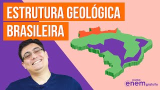 ESTRUTURA GEOLÓGICA BRASILEIRA  Resumo de Geografia para o Enem [upl. by Spada585]