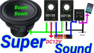 audio amplifier circuit transistor BD135BD136 [upl. by Divod275]