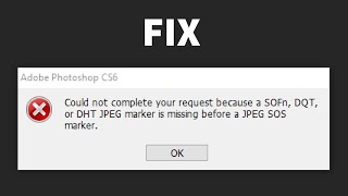 FIX Could Not Complete your Request because a SOFn in Photoshop [upl. by Kinsman]