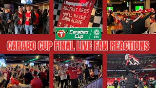 Carabao Cup Final LIVE Fan Reactions Liverpool 10 Chelsea [upl. by Ienttirb]