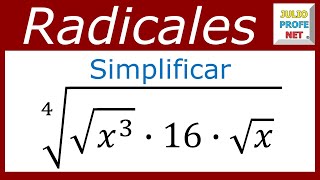 SIMPLIFICACIÓN DE EXPRESIONES CON RADICALES  Ejercicio 2 [upl. by Anahpets]