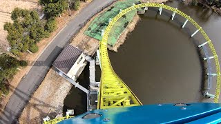 【4K60P】東武動物公園 新滑空水上コースター カワセミ  New sky amp water coaster kawasemi at Saitama Tobu zoo Park [upl. by Aikcin]