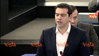 TSIPRAS ALLEUROPARLAMENTO LAUSTERITA HA FALLITO [upl. by Arymahs]