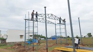 New Fabrication workshed framework process 16 feet hight [upl. by Cirderf523]