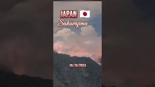 October 18 2024 Kyushu Kagoshima Japan Sakurajima an active volcano in Kagoshima City erupted [upl. by Bazar]