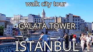 Istanbul Galata Tower Walking Tour [upl. by Strawn]