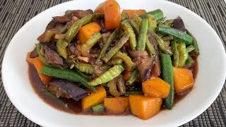 ADOBONG GULAY  SIMPLE RECIPE  STIR FRY pakbet [upl. by Garbe457]