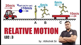 Class 11 Physics  Motion in a Plane  Relative Motion  Lec 03 NCERT Chapter 4  Abhishek Sir [upl. by Hoagland]