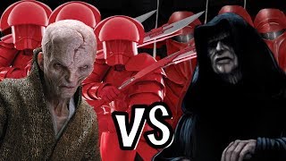 Snoke and Praetorian Guards vs Darth Sidious and Royal Guards [upl. by Aymahs]