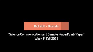 CSULB Biol 260 Fall 2024  Week 14 [upl. by Breena]