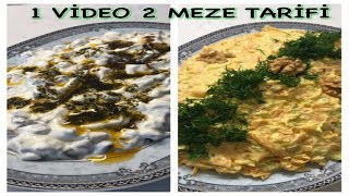 Bir Videoda İKİ PRATİK MEZE TARİFİ Havuçlu Kabaklı Meze Mantarlı Yoğurtlu Meze [upl. by Deraj24]