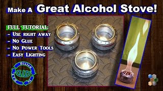 Make Soda Can Alcohol Stoves  No Glue amp Instant Use amp Easy Light [upl. by Aihtibat]