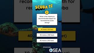 How Deep Can You Dive Maximum Recreational Dive Depth Trivia discoverscubadiving quiz scuba [upl. by Aerdnaek]