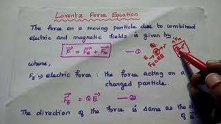 EMF  Lorentz Force Equation in Tamil  Magnetic Force  EMFT  Electromagnetic Fields [upl. by Swithbart245]