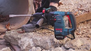 Bosch GBH 328 DFR 31J rotary hammer work demo [upl. by Artemus]