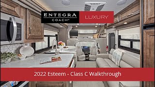 2022 Esteem Walkthrough  Class C Motorhome  Entegra Coach [upl. by Vachell]