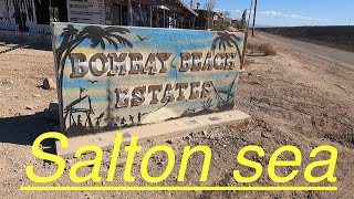 Riding down to the Salton Sea to checkout Bombay Beach and the art work saltonsea california [upl. by Ahtelahs584]