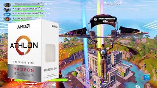 AMD Athlon 3000G 8GB RAM Fortnite Gameplay Benchmark FPS test [upl. by Orual]