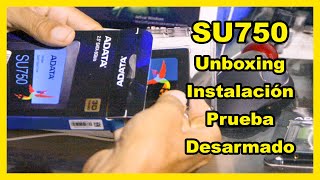 SU750 Unboxing instalación prueba y desarmado de disco duro SSD [upl. by Salohci]