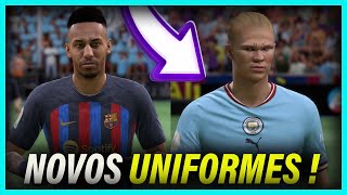 NOVOS UNIFORMES NOS TIMES EUROPEUS DO FIFA 22 [upl. by Lewes517]