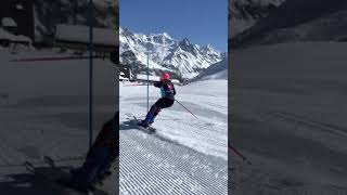 Slalom training for young skiers [upl. by Haidabez]