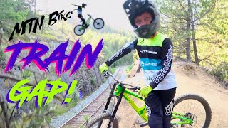 MTN Bike TRAIN GAP quotHUGE JUMPquot [upl. by Sirhc]