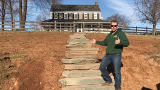 Completed Natural Stone Steps in Woodbine MD  Carroll Landscaping [upl. by Dannie]