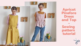 ✂ Apricot Pinafore Dress and Top tutorial  CocoWawa Sewing Pattern [upl. by White]