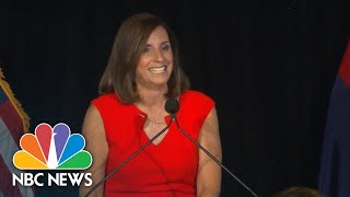 Rep Martha McSally Celebrates Arizona Senate GOP Primary Win  NBC News [upl. by Anrat45]