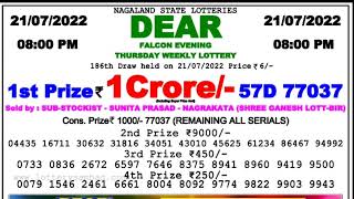 Nagaland state lottery result 8 pm 21722 dear lottery result [upl. by Yanej]