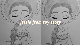 jessie from toy story drawing  full vr timelapse [upl. by Ambler844]