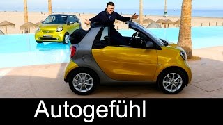 Smart fortwo Cabrio FULL REVIEW test driven allnew convertible passionprimeBrabus tailormade 2016 [upl. by Adelaida]