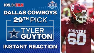 Cowboys Draft Tyler Guyton Oklahoma OT With 29th Pick  2024 NFL Draft [upl. by Yerahcaz]