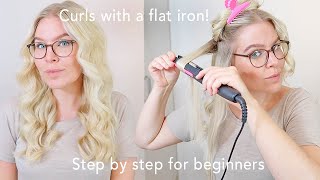 How To Curl Your Hair With A Straightener For Complete Beginners LONG LASTING CURLS [upl. by Conyers]