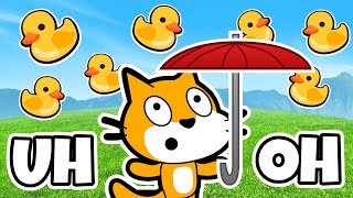 Make a DODGING Game in Scratch 🐤👇 Tutorial [upl. by Lerret114]