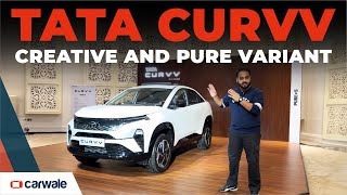 Tata Curvv Creative Plus S amp Pure Plus S Variant Details  Rs 1169 Lakh  Many Features [upl. by Busch446]