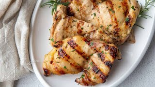 WhiskeyMaple Grilled Chicken Thighs Recipe [upl. by Assilim888]