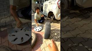 Aj khud car ka tyre change kiya minivlog dailyminivlog minivlogseries cartyre automobile [upl. by Norah]