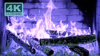 🔥 Stunning 4K Blue Fireplace Cozy Magic Flames for Your Home [upl. by Callean549]