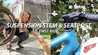 Gravel ride with upgrades Suspension stem amp seat post [upl. by Corilla]