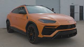 Lamborghini Urus  Arancio Borealis Orange  Full Wrap  XPELs Stealth PPF  Veloce Autoworks  4K [upl. by Annibo561]