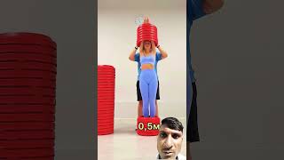 A very good way to measure height challenge balloon sports funzy swissball jump jumpheight [upl. by Llerral359]