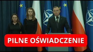 PILNE oświadczenie Prezydenta Dudy Powiedział co z Wąsikiem i Kamińskim [upl. by Longtin]